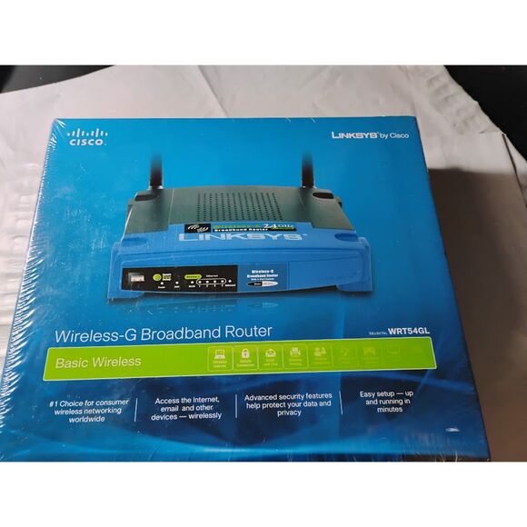 Linksys WRT 54GL 54 Mbps Wireless WiFi Router New & Sealed - Picture 1 of 5